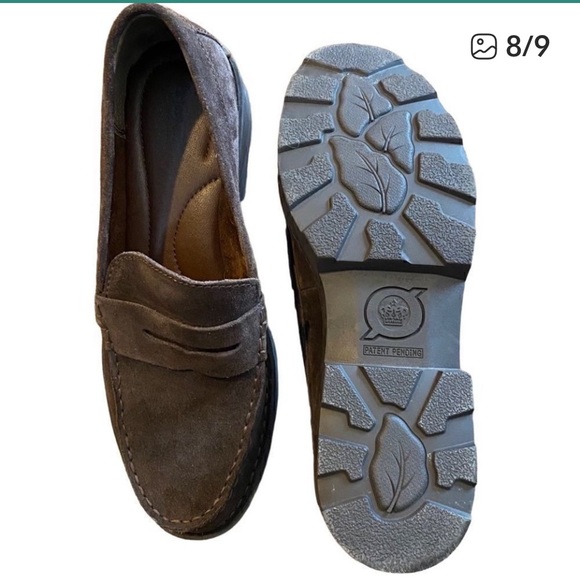 Born Carrera Suede Loafer Brown Platform 10M - Picture 8 of 9